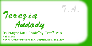 terezia andody business card